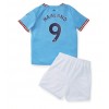 Baby Fußballbekleidung Manchester City Erling Haaland #9 Heimtrikot 2022-23 Kurzarm (+ kurze hosen)